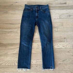 Mother Mid Rise Dazzler Fray Jeans